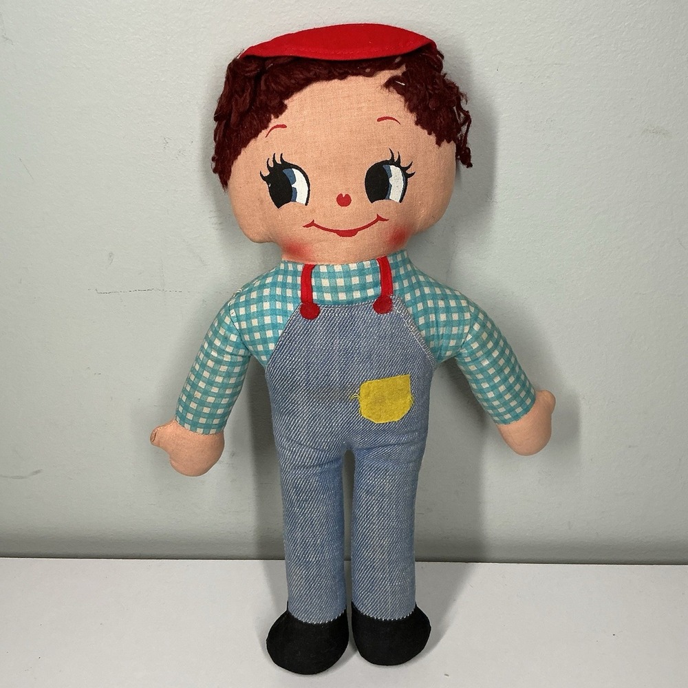 Dolls‎ of Distinction Ragdoll Knickerbocker Brown Hair Gingham Western Prairie